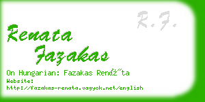 renata fazakas business card